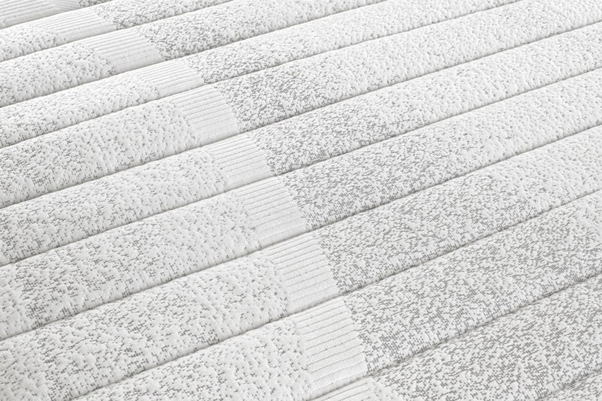 Detalle del acolchado a rayas de la funda del Relax Látex Essential