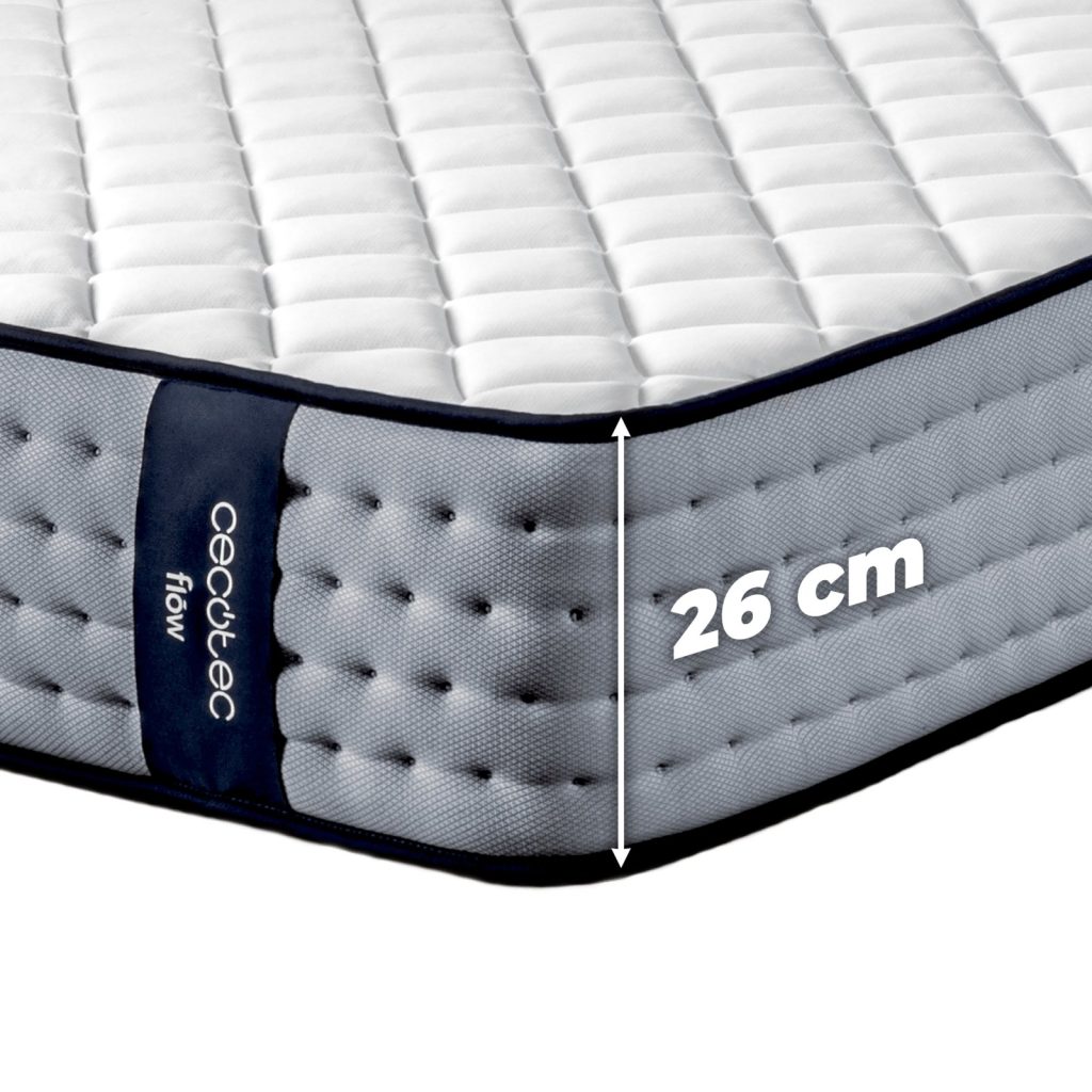 Cecotec Flow 6680 Hybrid, esquina con el lateral acolchado y la altura de 26 cm