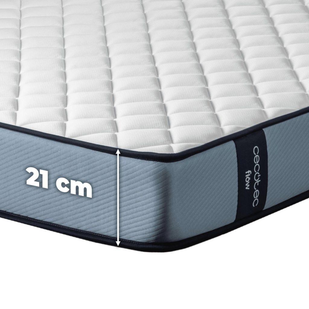 Cecotec Flow ViscoCare 1900, esquina del colchón con la altura de 21 cm