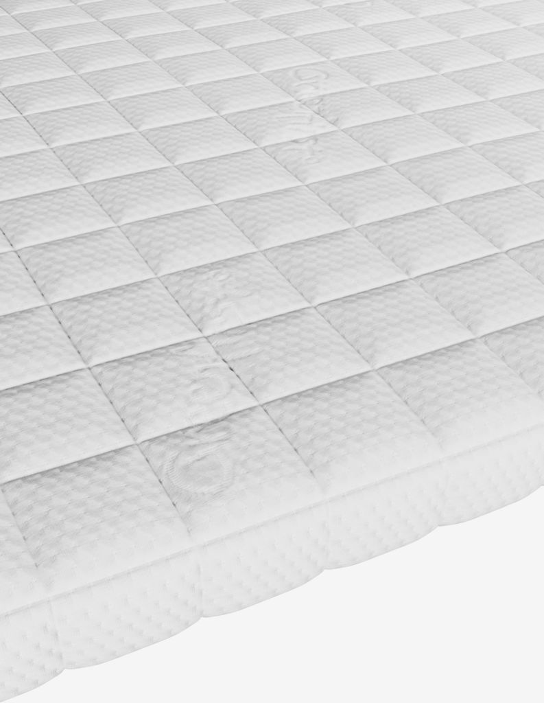 Dreamzone Kjella, detalle del acolchado en cuadros de la funda