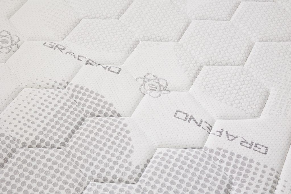 Dupen Grafeno, detalle del tejido superior con la palabra grafeno
