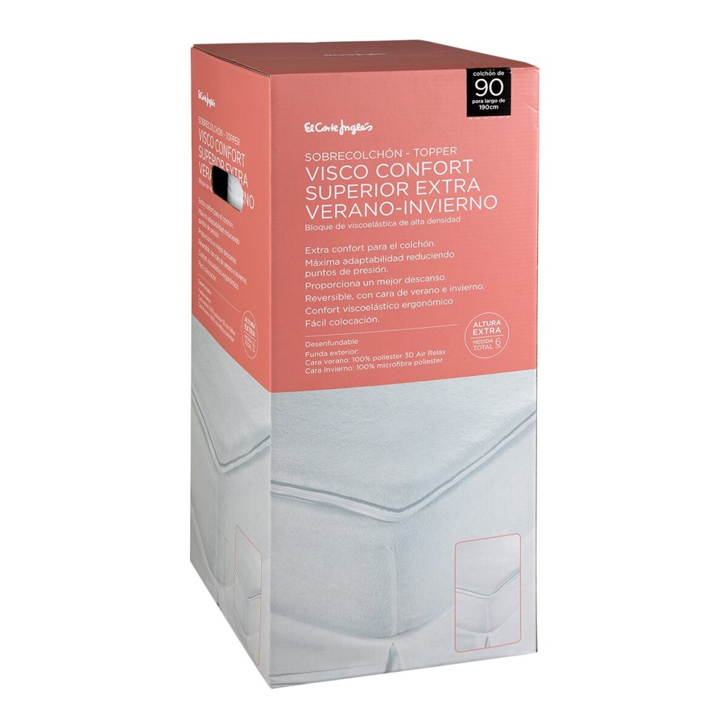 Caja del topper Visco Confort Superior Extra Verano-Invierno de El Corte Inglés