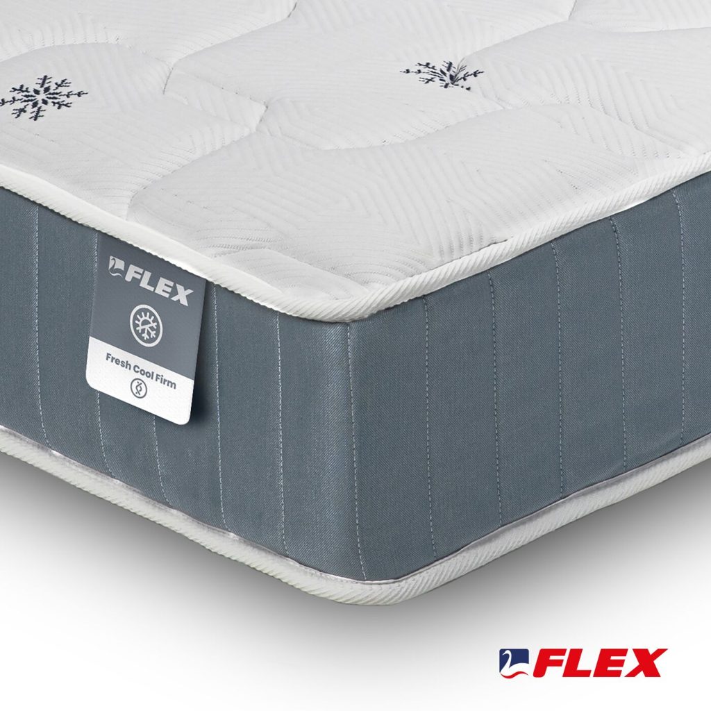 Flex Fresh Cool Firm, esquina con la etiqueta Flex