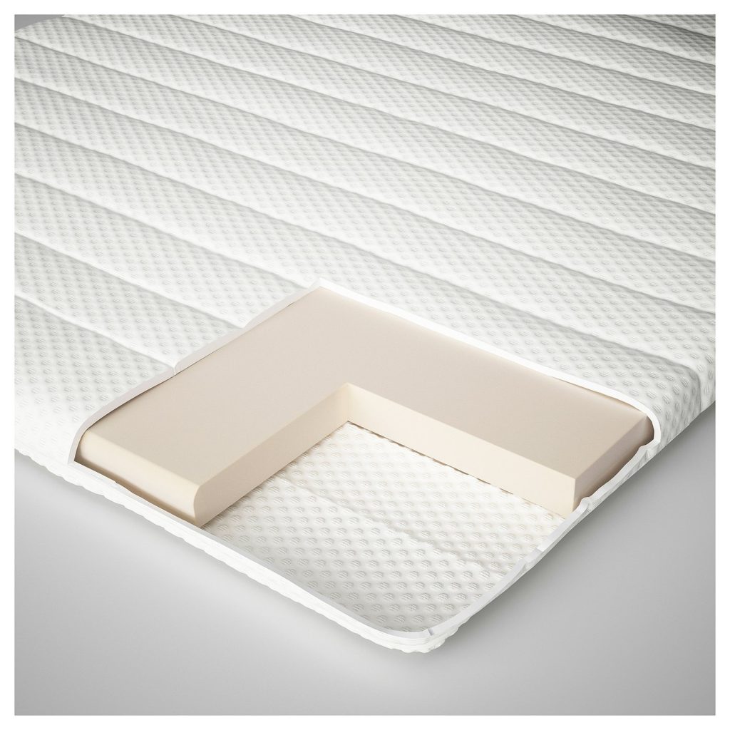 IKEA Nisseholm, corte que muestra el núcleo de espuma dentro de la funda