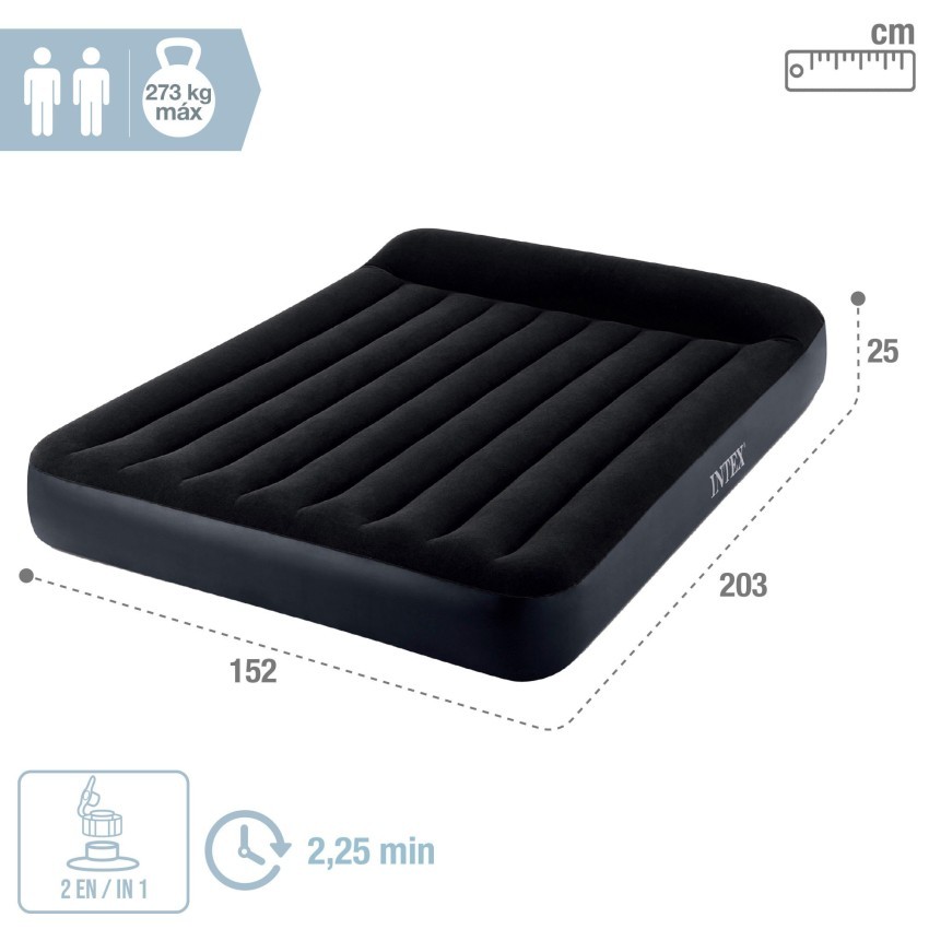 Intex Pillow Rest Classic con sus medidas de 152x203x25 cm