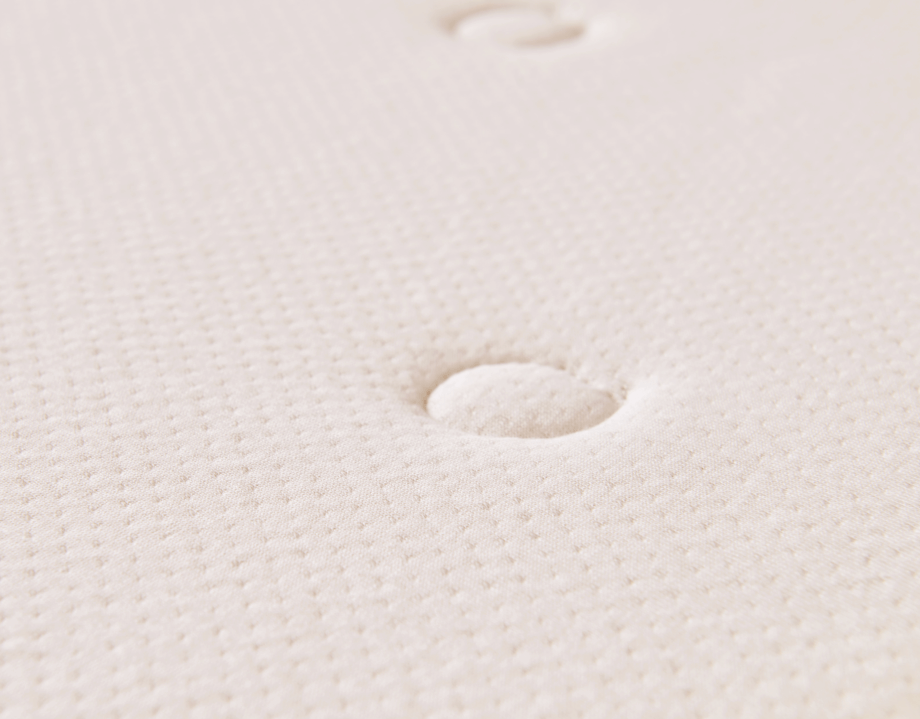 Sobrecolchón de látex natural de Kipli, detalle del tejido de algodón orgánico y Tencel