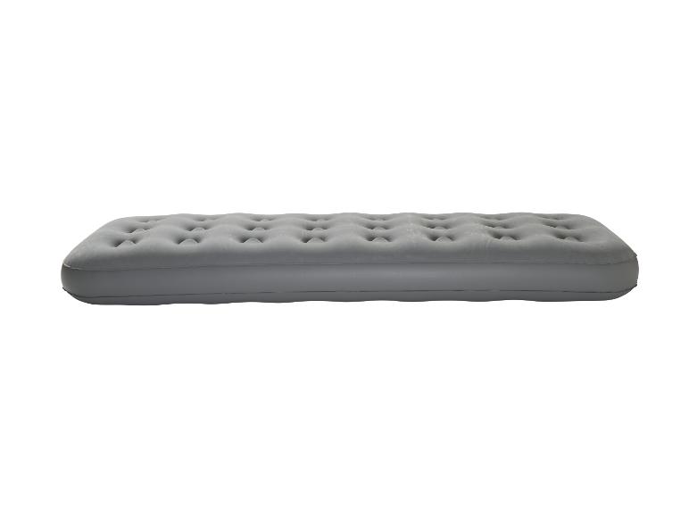 Colchón de aire de camping de Crivit visto de lado, 21 cm de alto