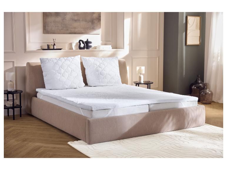 Livarno Home Topper de espuma de gel sobre una cama de matrimonio