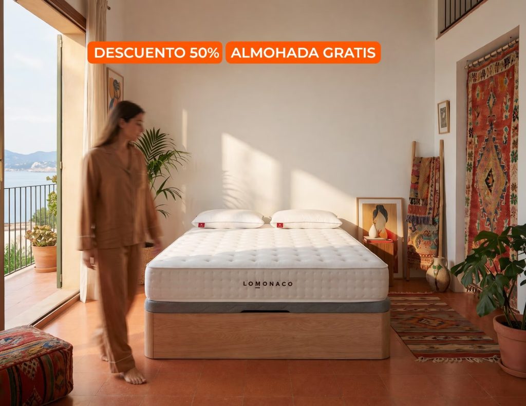 Colchón Gran Natura de Lo Monaco en un dormitorio