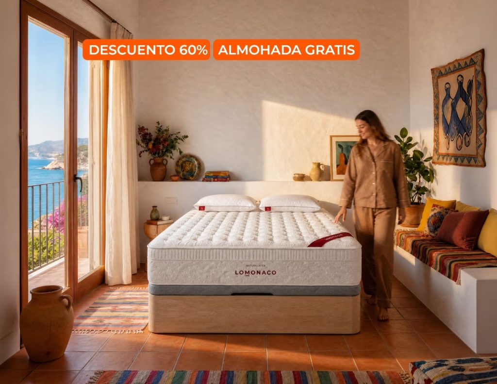 Colchón Natura Látex de Lo Monaco en un dormitorio