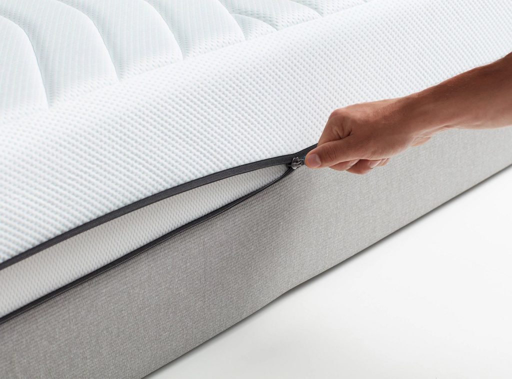 Tempur ProLuxe CoolQuilt, apertura de la cremallera de la funda CoolQuilt