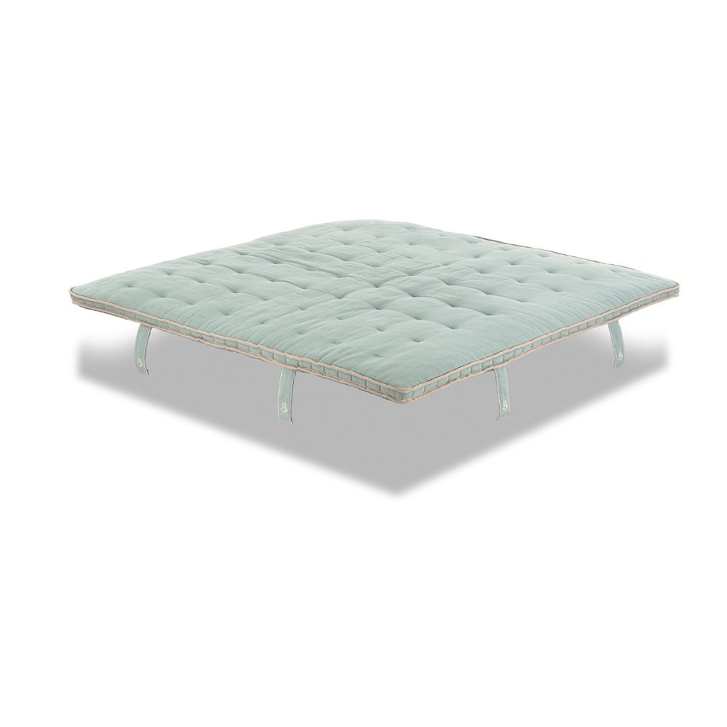 Topper Formentera de 10 cm de Sueño Artesano en color turquesa, vista completa con asas