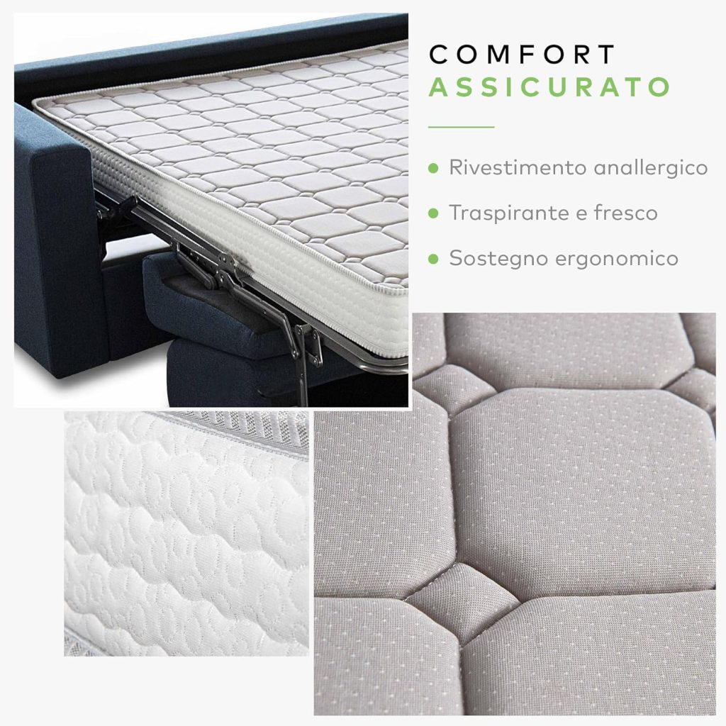 Detalles del tejido acolchado del colchón EverGreenWeb Bed Sofa Memory