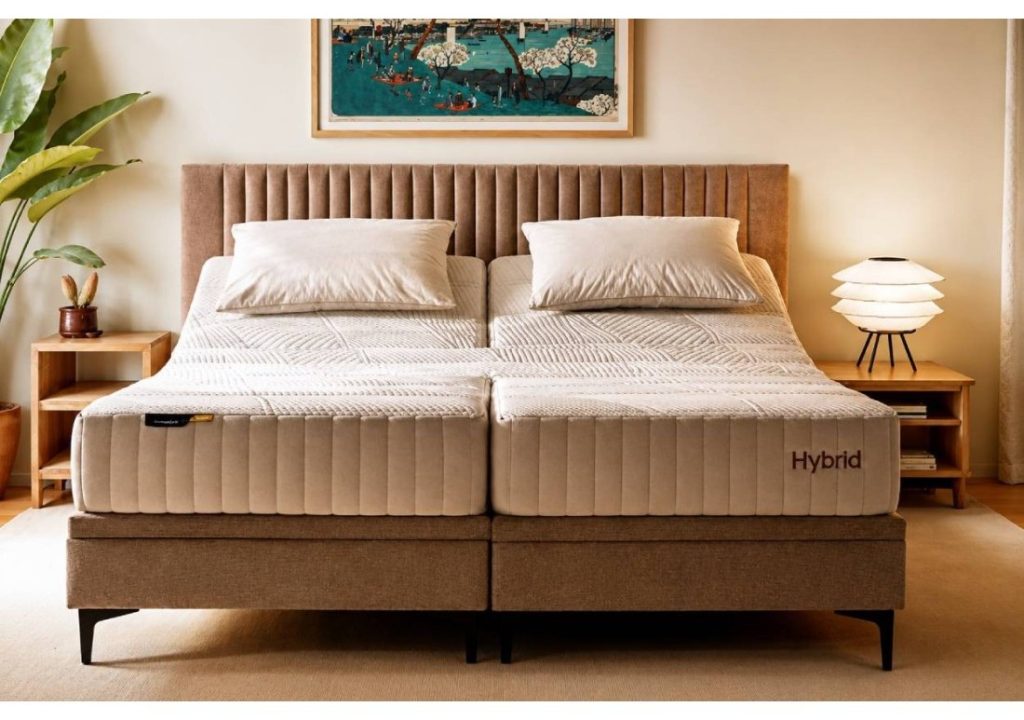 Gomarco Hybrid Spring en un dormitorio