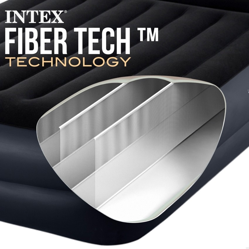 Intex Dura-Beam Plus Pillow Rest Raised, corte interior con las fibras Fiber-Tech