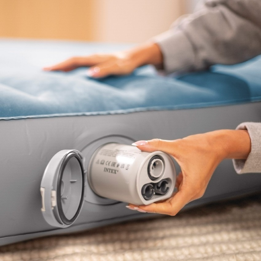 Intex Dura-Beam Standard Prestige Single-High, hinchador recargable en la válvula