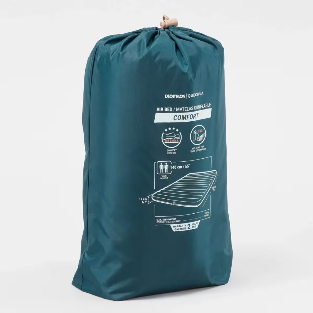 Quechua Air Comfort 140 guardado en su funda de transporte