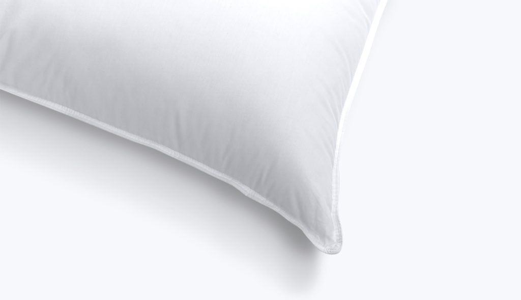 Esquina con ribete de la funda de percal de la Slome Almohada Híbrida